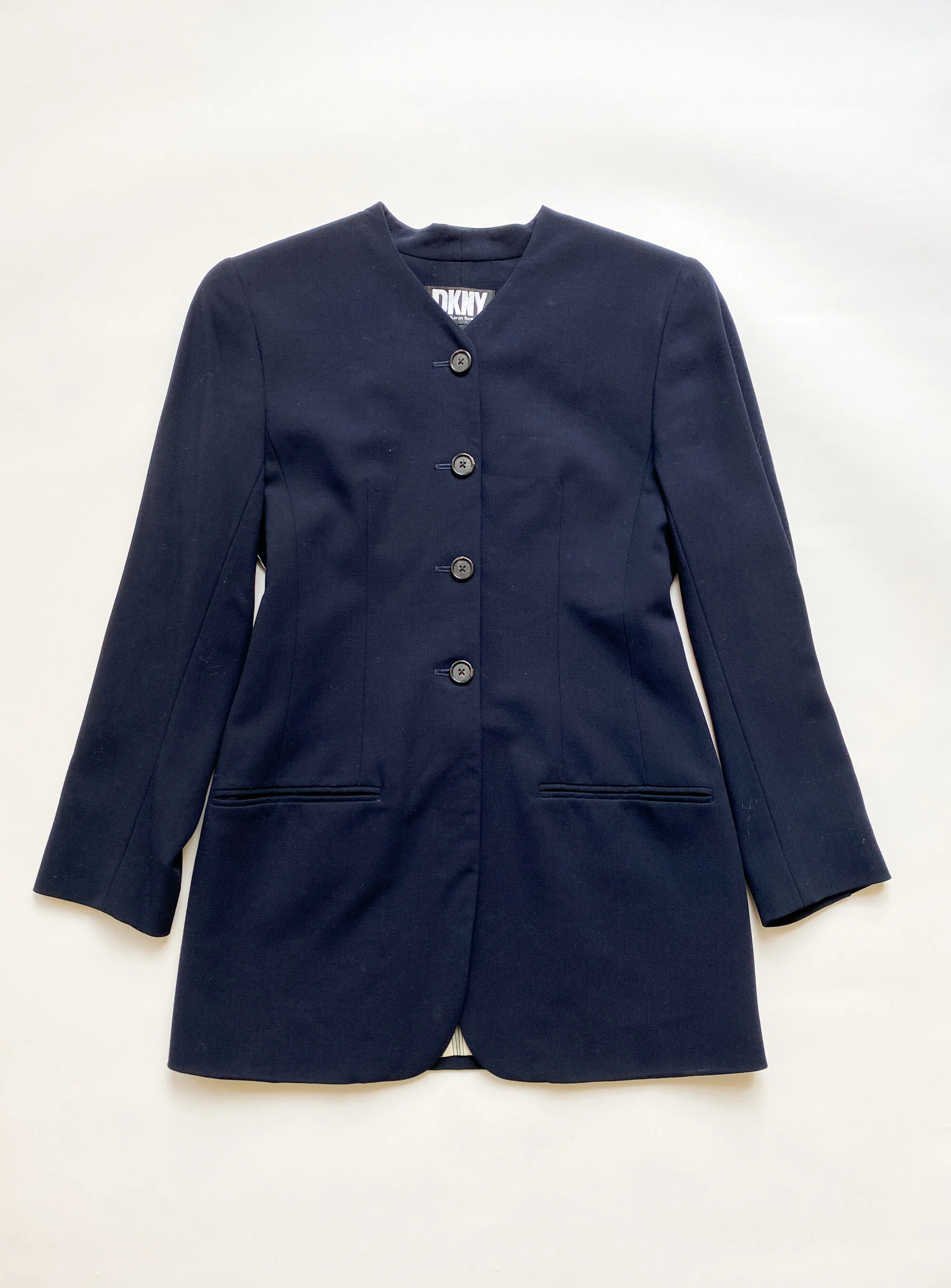 80-90s DONNA KARAN Linen Over Jacket 1990s Donna Karan Black Label